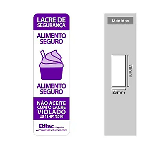 ETIQUETA RT-463 78X23 COUCHE LACRE SORVETE / ACAI C/1000