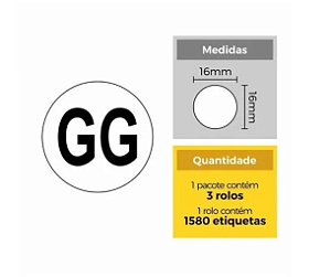 ETIQUETA RT-077 16X16 BOLA TAMANHO GG C/03 ROLOS - 10MTS CAD