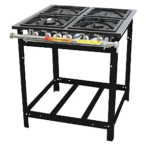 FOGAO INDUSTRIAL A GAS EXTRA 4 QUEIMADORES 2S 2D - VENANCIO