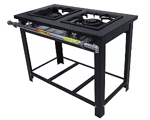 FOGAO IND. MAXI INOX 2 QUEIMADORES DUPLOS PERF 10 - VENANCIO