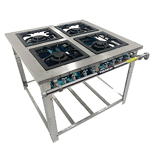 FOGAO IND. MAXI INOX 4 QUEIM DUPLOS 40X40 P10 - VENANCIO