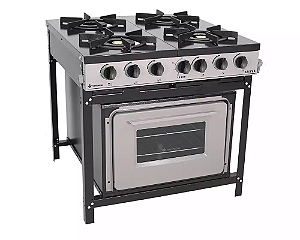 FOGAO IND. BRAVO 4 BOCAS C/ FORNO - VENANCIO