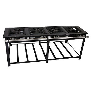 FOGAO IND A GAS MAXI 4Q DUPLOS EM LINHA GLP - VENANCIO