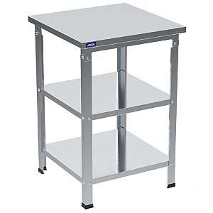 MESA INOX INDUSTRIAL PANELEIRO DUPLO 90X60X600MM - AISA