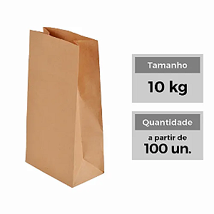 SACO SOS 10KG 36X20X11,5 LISO PACOTE C/100UN