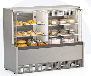 VITRINE GRNA-140R/PR REFRIGERADA/NEUTRA CONFEITARIA - GELOPAR