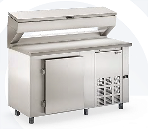 BALCAO REFRIGERADO CONDIMENTADORA GBPZ-150 T/AI/220V INOX - GELOPAR