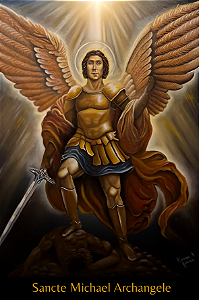 Tela de São Miguel Arcanjo 40cm x 50cm
