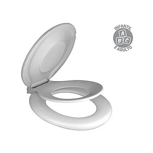 Assento Sanitário Family 2 Em 1 Tampa Com Redutor Infantil Branco