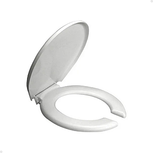 Assento Sanitário P/ Cadeira de Banho Oval Abertura Frontal Com Tampa Reforçado Idosos, Deficiências
