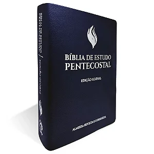 Bíblia de Estudo Pentecostal Grande Luxo Azul (Edição Global)