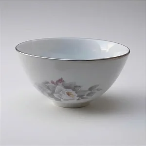 Bowl Vitória com Filete Prata 500ml Porcelana Schmidt