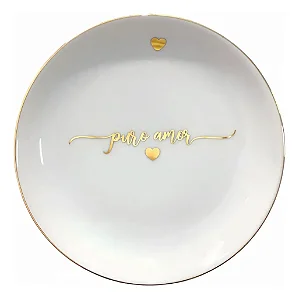 Joia do Dia 10.5cm com Mensagens e Filete em Ouro