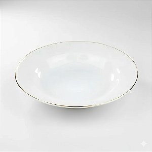 Prato Fundo 23cm Pomerode Filete Ouro Porcelana Schmidt
