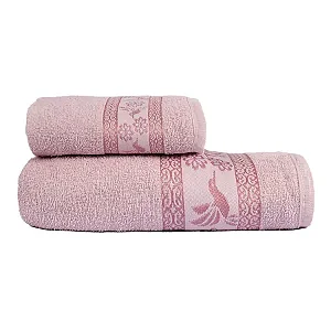 Jogo de Toalhas Nina 2 Peças 100% Algodão Gramatura: 300g/m²