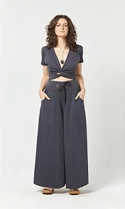 Calça Pantalona Cinza