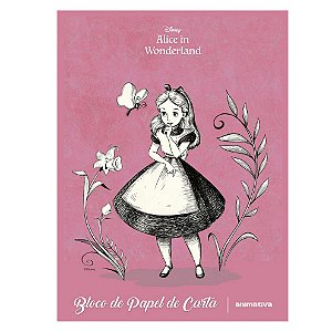 Bloco de Papel de Carta Alice no País das Maravilhas - 48 Folhas - Animativa