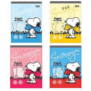 Papel de Carta Snoopy - 50 Folhas - Tilibra