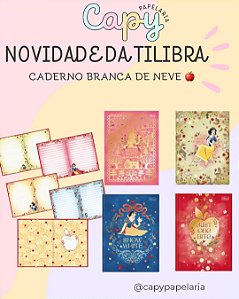 Caderno Brochura Branca de Neve-  Colegial - 80 folhas - Tilibra
