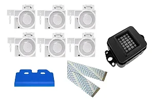 Kit 6 Dumpers 3mm + Cap + Wiper + Cabo Flat P/ Cabeça Epson Xp600