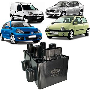 BOBINA IGNIÇÃO TWINGO LOGAN KANGOO CLIO 1.0 1.6 1998 A 2012