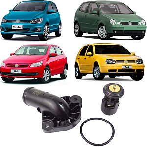 VALVULA TERMOSTATICA FOX GOL 1.0 8V 2003 A 2012 GOLF 1999 A 2019 KOMBI 1.4 POLO 1.6 8V