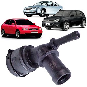 CONEXAO FLANGE ÁGUA DO AR QUENTE A3 1.6 8V 1.8 20V 1999 A 2006 BORA GOLF 2.0 8V 2000 A 2014
