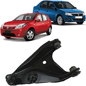 BANDEJA DA SUSPENSÃO INFERIOR LADO ESQUERDO COMPLETA LOGAN SANDERO 2007 A 2013