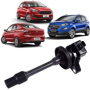 BOBINA DE IGNIÇÃO ECOSPORT KA HATCH SEDAN 1.5 12V 3CIL MOTOR DRAGON 2018 A 2022