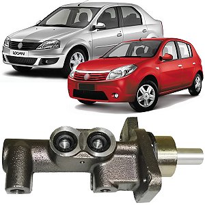 CILINDRO MESTRE DUPLO FREIO LOGAN SANDERO 2008 A 2013 SISTEMA ATE SEM ABS