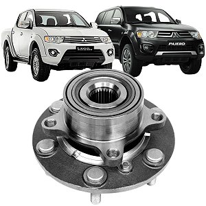 CUBO DE RODA DIANTEIRO COM ROLAMENTO L200 TRITON 4X4 PAJERO DAKAR 2006 A 2016