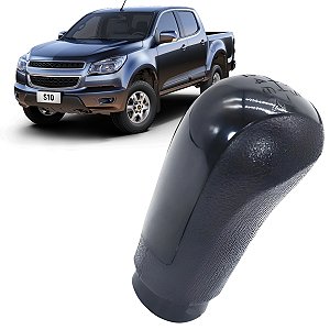 MANOPLA ALAVANCA CAMBIO TAMPA PRETA 6 MARCHAS S10 2012 A 2018