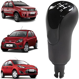 MANOPLA ALAVANCA CAMBIO LENTE PRETA KA FIESTA ECOSPORT 2008 A 2013