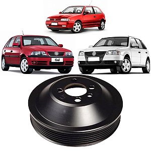 POLIA DO VIRABREQUIM 6 CANALETAS GOL G2 G3 G4 1.0 8V AT 1997 EM DIANTE