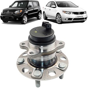 CUBO DE RODA TRASEIRO COM ROLAMENTO CRETA 1.6 2.0 16V 2017 A 2021 CERATO SOUL 1.6 16V 2009 A 2014