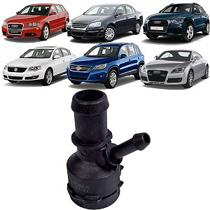 CONEXAO FLANGE A3 1.6 S3 Q3 TT TTS 2.0 TFSI JETTA 2.5 20V PASSAT FSI TURBO 3.2 3.6 VARIANT 3.2 6V TIGUAN 1.4 2.0 TSI