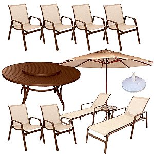 Kit Lótus Completo para Piscina com Mesa Giratória