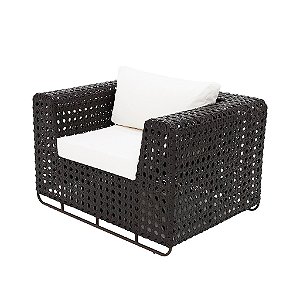 Poltrona Fúcsia em Fibra Sintética e Alumínio