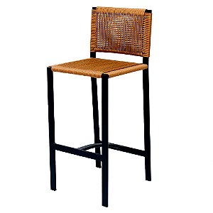 Banqueta Ascoli em Alumínio e Corda Náutica