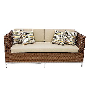 Sofá Tulipa de 03 Lugares em Fibra Sintética