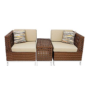 Kit 2 Poltronas Tulipa + Mesa lateral