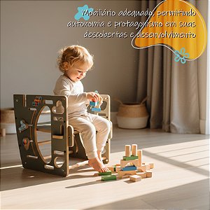 Cubo de Aprendizagem 33 em 1 - Montessori, Waldorf, Pikler - PAMPA