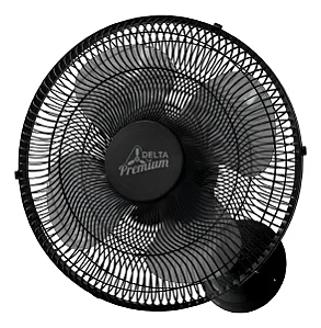 VENTILADOR VENTIDELTA NEW PAREDE OSCILANTE 50CM PRETO 127V
