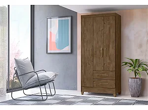 GUARDA ROUPA MOVAL 3PT LIMA 951331 CASTANHO W