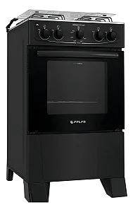 FOGAO ATLAS 4 BOCAS MONACO PLUS PRETO 20