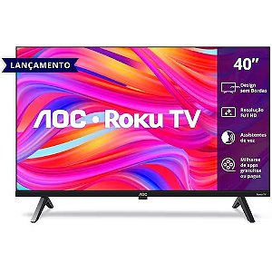 Smart TV LED 40” AOC Roku 40S5045/T8G