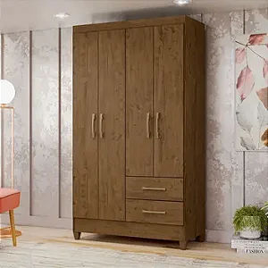 GUARDA ROUPA MOVAL 4PT CHILE 952331 CASTANHO/W