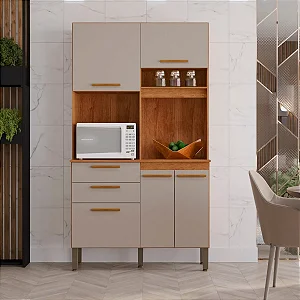 Armário de Cozinha Salleto Dubai - Cinamomo/Off