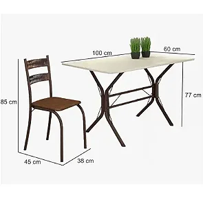 CONJ MACAE TEIXEIRA 4CAD BASE MARICA CREME C/RATAN CAR MARRO
