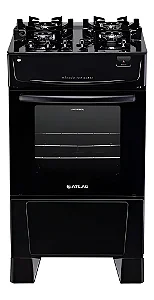 FOGAO ATLAS 4 BOCAS MONACO TOP GLASS PRETO 20